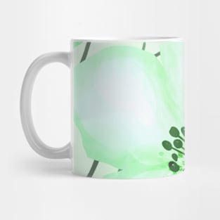 Light Green Floral Art Mug